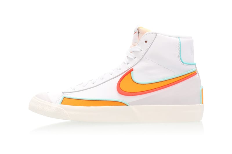 Nike blazer white orange sale