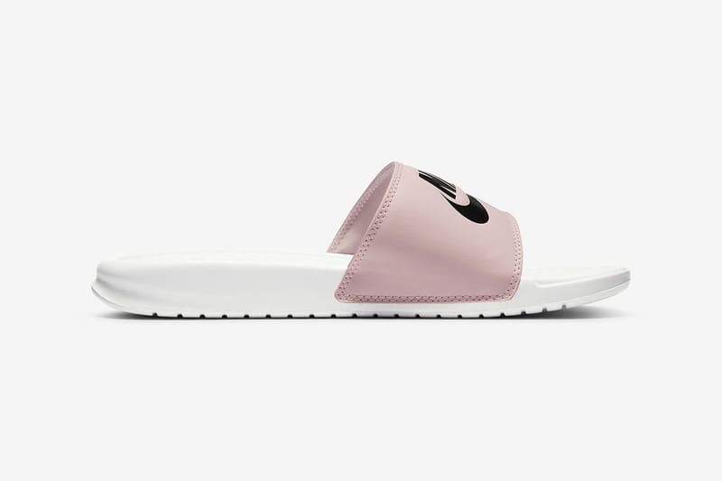 Black barely discount rose nike slides