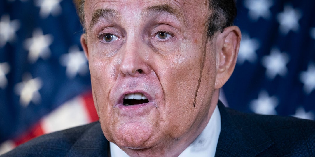 Leaking Rudy Rudy Giuliani's Hair Melts During Press Conference | Hypebae