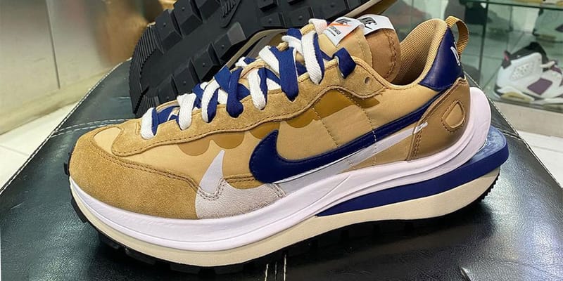 sacai x Nike VaporWaffle Emerges in Tan and Navy | Hypebae