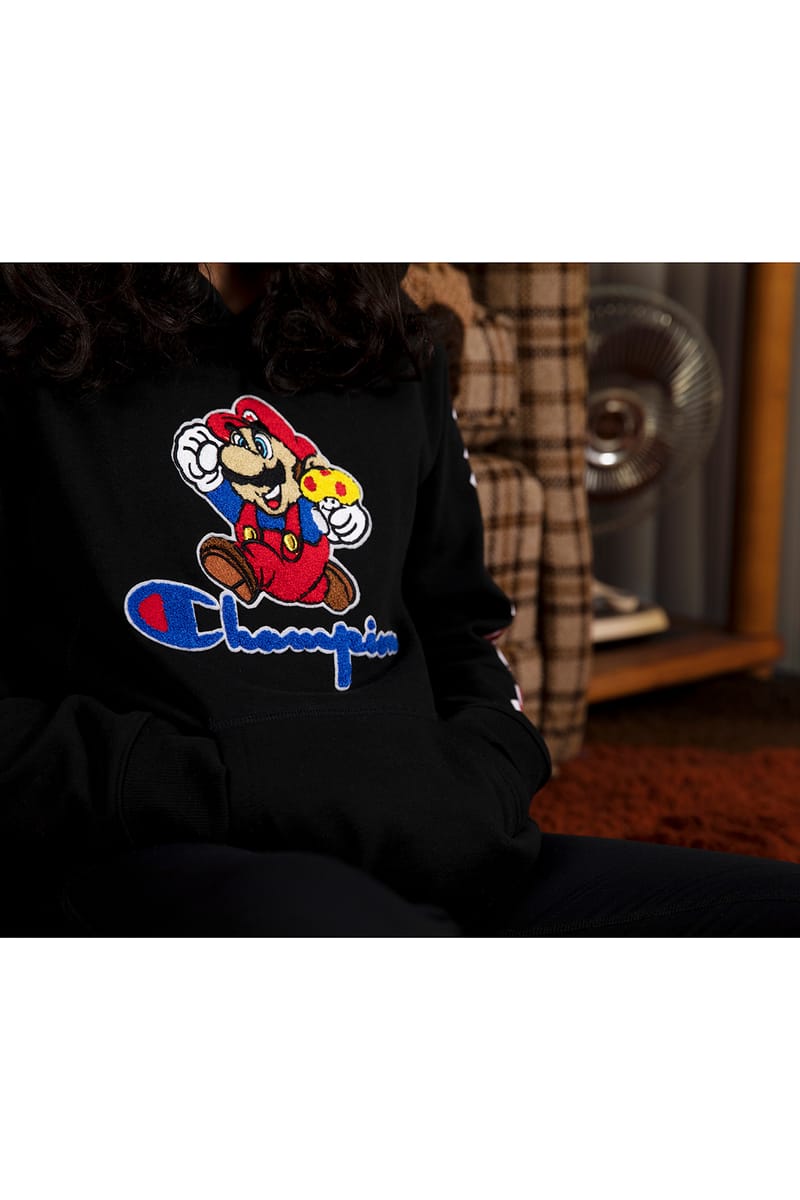 Champion x super mario cheap bros toad light pink hoodi