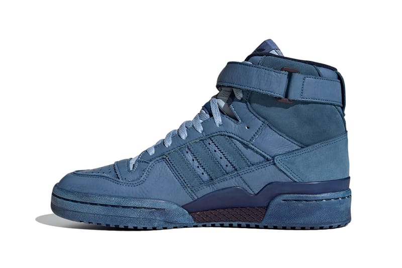 Blue adidas high top sneakers hotsell