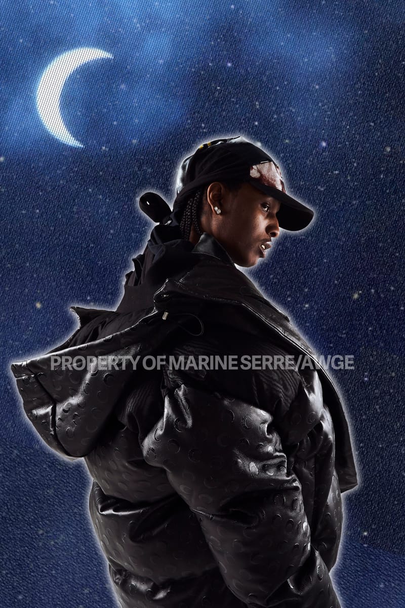 希少 Marine Serre x Awge Moon ダウンジャケット ASAP Rocky AWGE x Marine Serre Launch Collection | Hypebae
