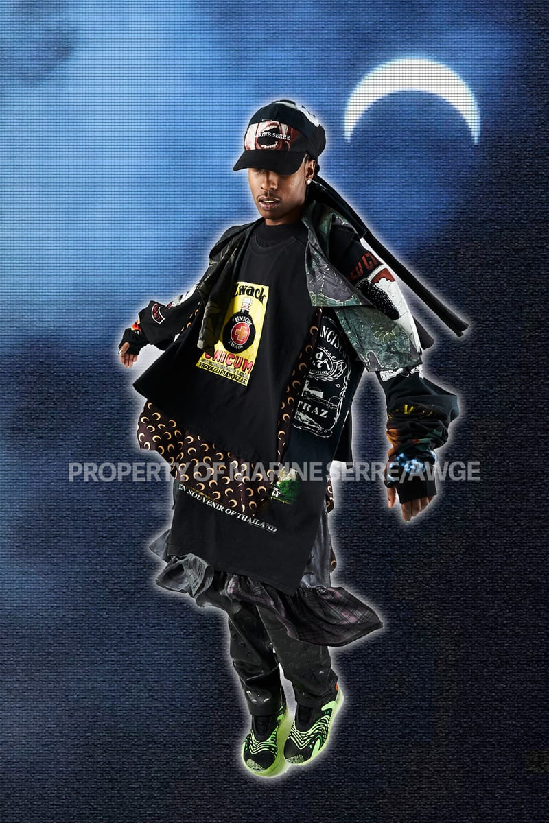 希少 Marine Serre x Awge Moon ダウンジャケット The Marine Serre x AWGE Collab Has Arrived