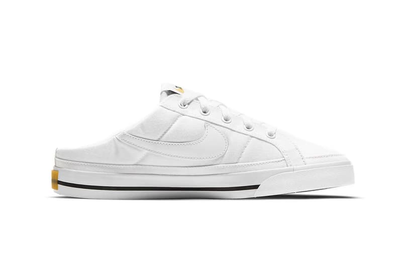 womens court legacy mule in white