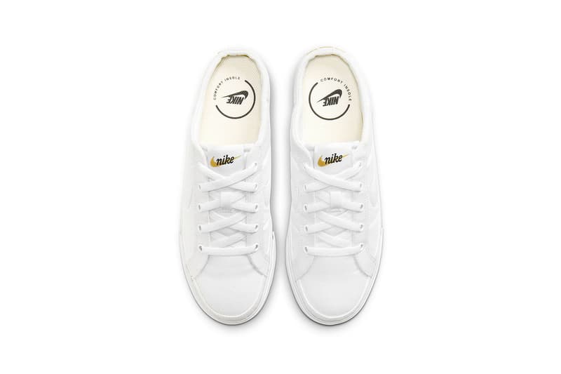 womens court legacy mule in white