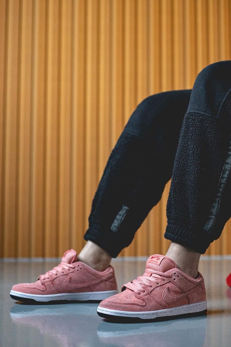 Nike SB Dunk Low Pink Pig Suede Sneakers Info | Hypebae