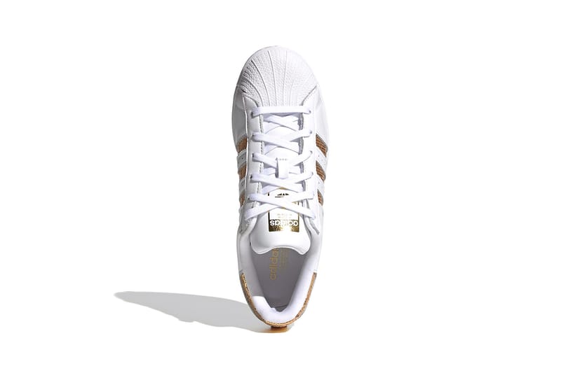Adidas superstar sequin gold top