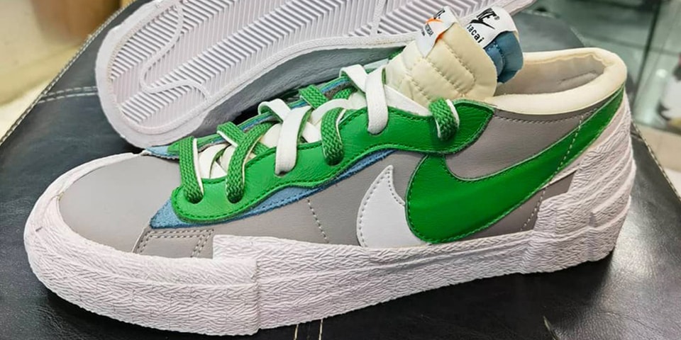 sacai nike blazer low green