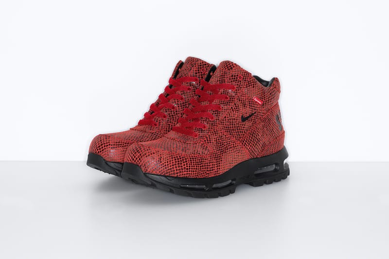 Supreme x Nike Goadome Boots Red Black Release Hypebae