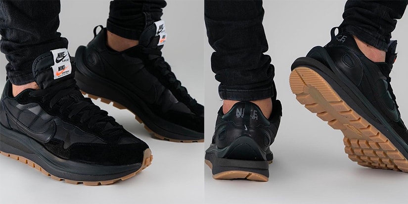 sacai x nike vaporwaffle nylon black