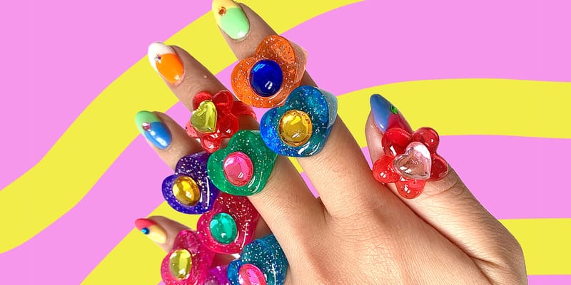 Big chunky deals colorful rings