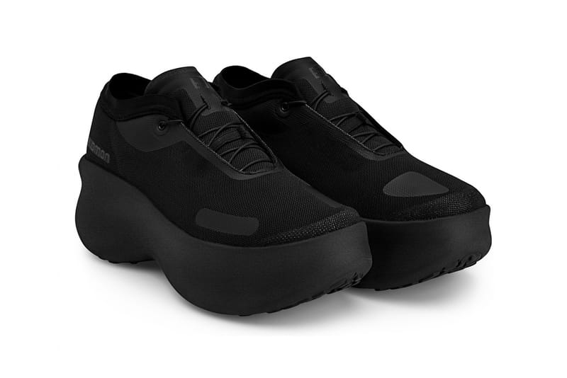 ☆SALOMON X COMME DES GARCONS☆ SLIP-ON PLATFORM BLACK Comme Des Garçons Cdg X Salomon Slip On Platform Sneakers In