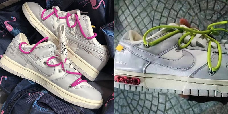 Nike Dunk Low Off-White コラボ オフホワイトx ナイキ ダンク 3型にクローズアップ | Hypebeast.JP