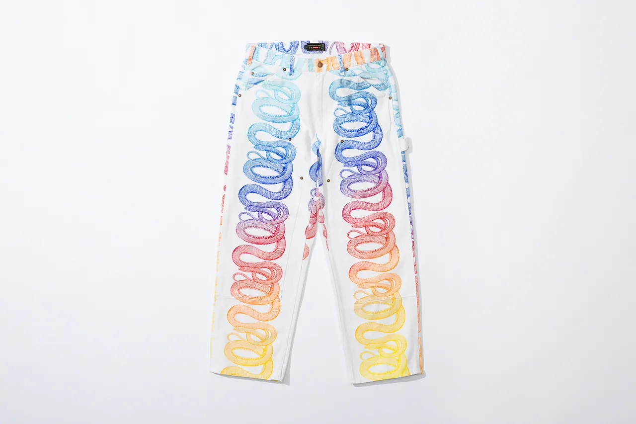 Supreme big letters 2025 sweater multicolor jeans