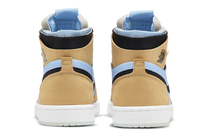 Blue and tan jordans best sale