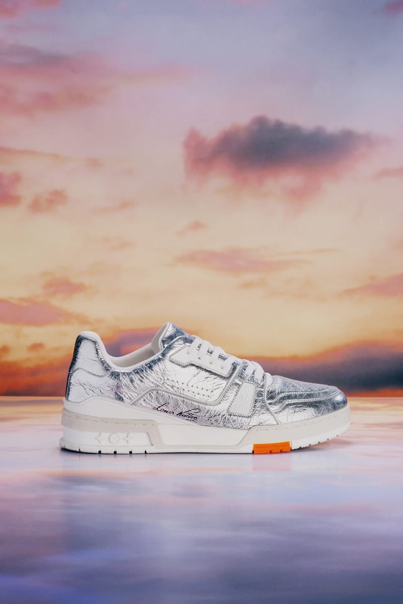 Louis vuitton best sale sneakers silver