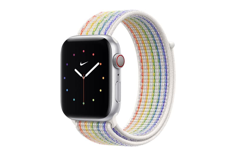Apple nike watch bands. Радужный ремешок для Apple watch. Ремешок для Apple watch Nike. Apple watch Pride watchfaces. 44mm Pride Edition Braided solo loop - Size 5.