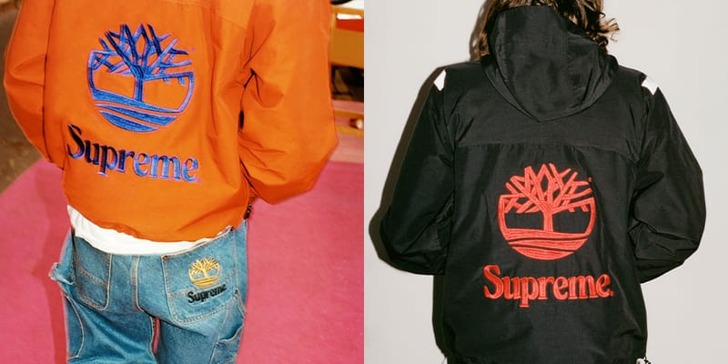 Supreme×Timberland/anorak nylon jacket Supreme Timberland Reflective Taping Anorak - (Black) Size Small