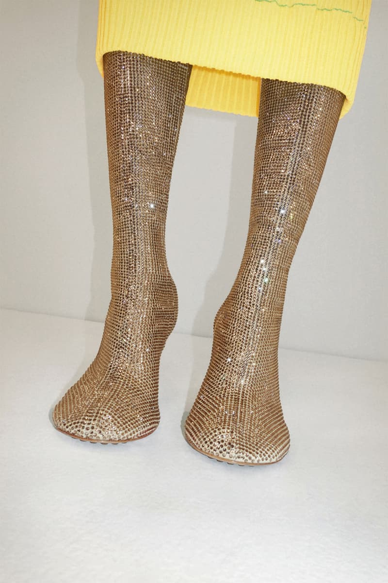 bottega veneta wardrobe 02 stretch sparkle pump sandals