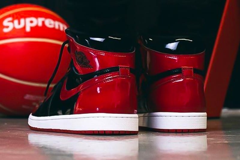 Jordan 1 hotsell bred patent leather