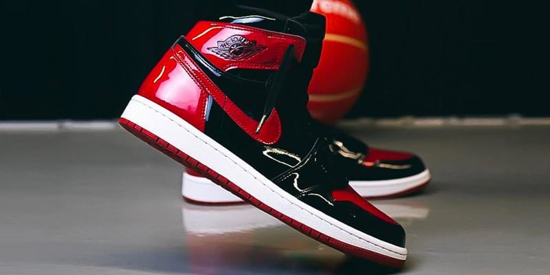 Air Jordan 1 High OG Patent Bred On-Feet Look | Hypebae