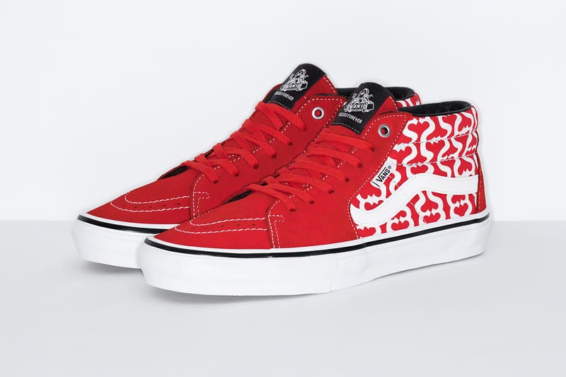 Zapatos vans cheap supreme red