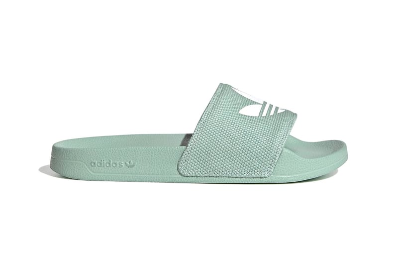 Green adidas slides discount womens