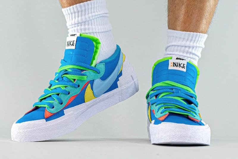 KAWS x sacai x Nike Blazer Lows On-Foot look | Hypebae