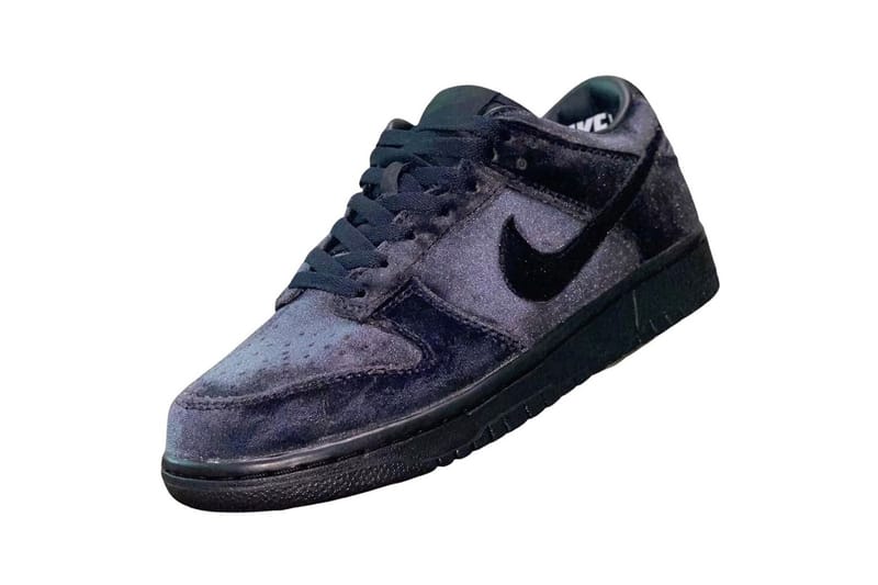 Dover Street Market x Nike Dunk Low Black Velour Hypebae nike