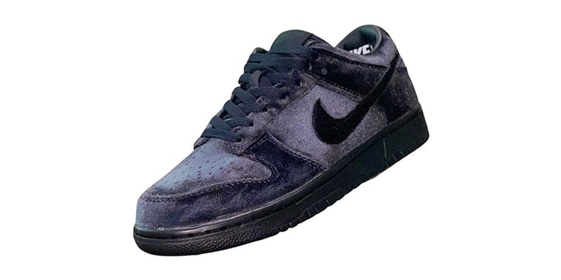 Dover Street Market x Nike Dunk Low Black Velour | Hypebae