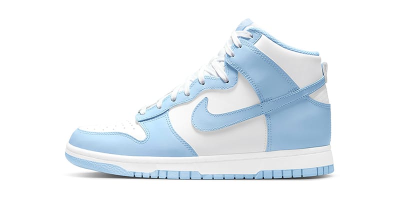 nike dunks blue and white