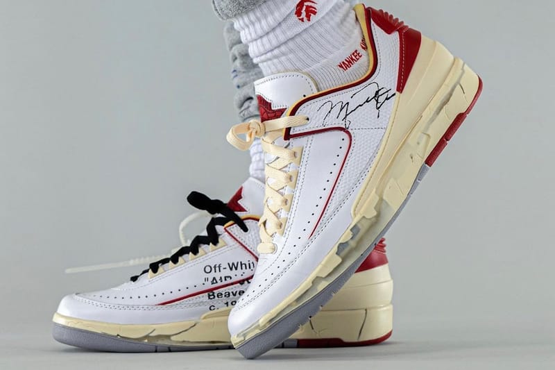 Off-White™ Air Jordan 2 Low White/Red u0026 Black/Blue | Hypebae