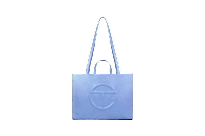 small cerulean shopping bag