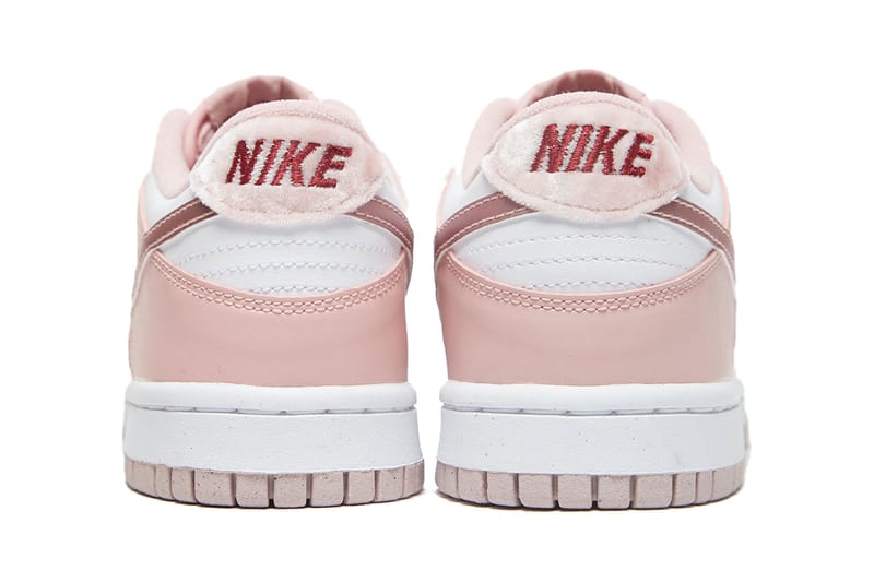 nike dunk low pink velvet shoes