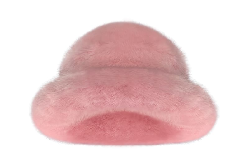 Emma Brewin Pink Blossom Bucket Faux Fur Hat | Hypebae