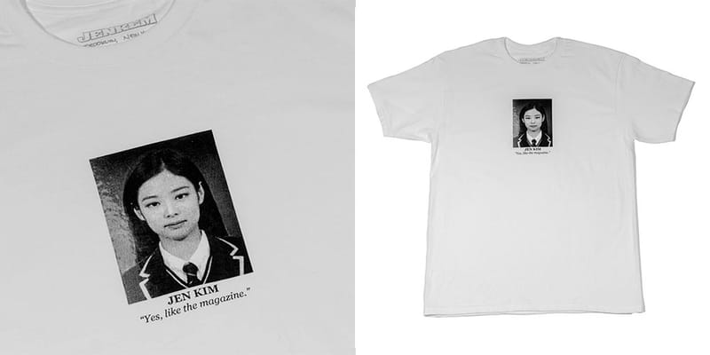 BLACKPINK JENNIE [like Jennie ] Tシャツ blackpink Like Jennie Statement Tee Red Blackpink Jennie