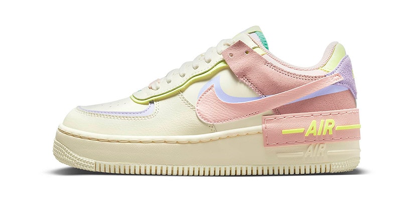 pink purple and yellow air force 1