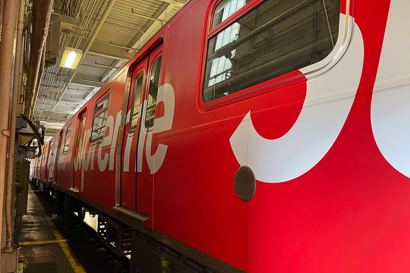 Supreme Redecorates NYC's Subway L Line Train | Hypebae