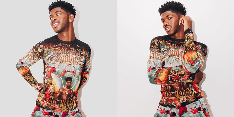 Lil Nas X x Jean Paul Gaultier Printed Top Collab | Hypebae