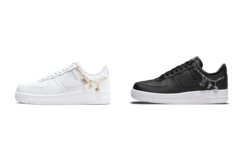 nike air force 1 white black and gold