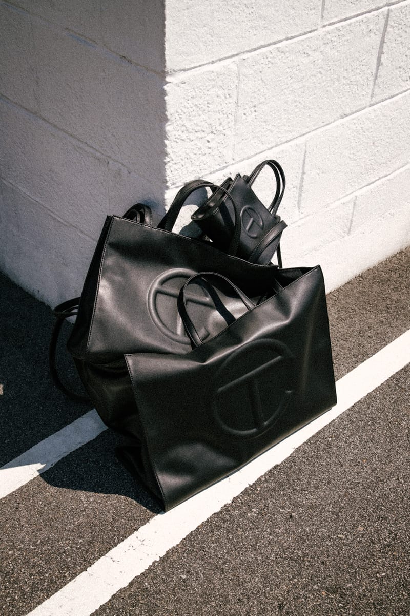 Telfar large black shopping bag hot sale