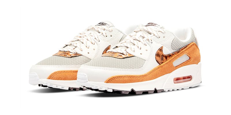 Nike air max 90 women's shoes leopard print outlet white