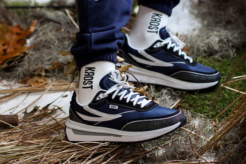 FILA x KROST Launch Renno Sneaker in Navy White Hypebae