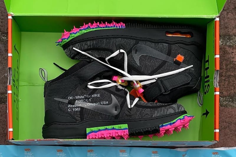 Off white nike air best sale force black