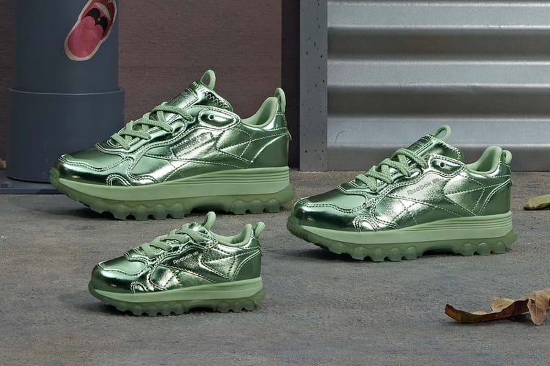 Metallic reeboks store