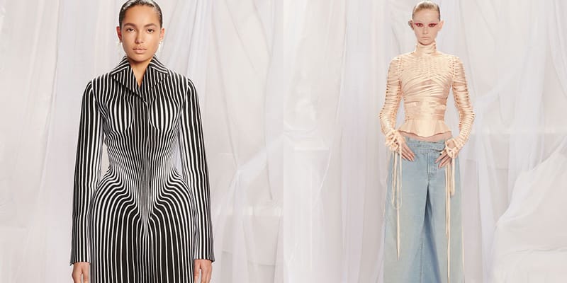 Jean paul gaultier ビスチェ x KNWLS printed mesh top in multicoloured - Jean Paul