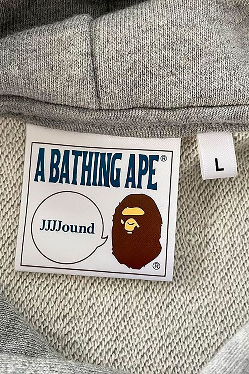 Bathing ape sale hoodie tag