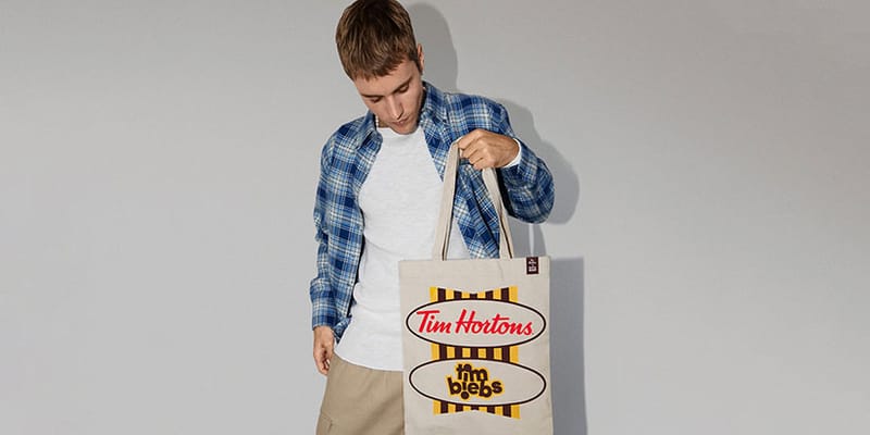 Justin Bieber Tim Biebs canvas Tote bag Tim Hortons factory NWT Collab Summer