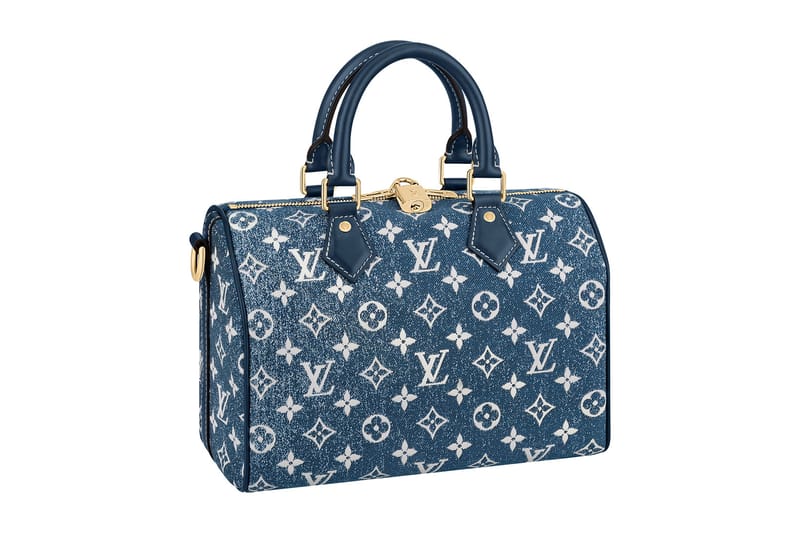 Louis Vuitton Loop Blue Denim Monogram Gold Chain Moon
